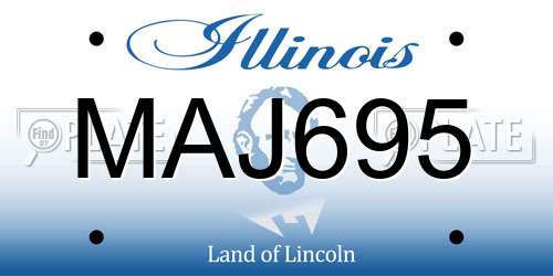 MAJ695 Illinois License Plate