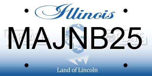 MAJNB25 Illinois License Plate