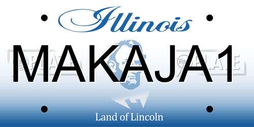 MAKAJA1 Illinois License Plate
