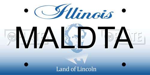 MALDTA Illinois License Plate