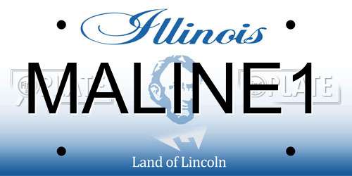 MALINE1 Illinois License Plate