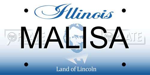 MALISA Illinois License Plate