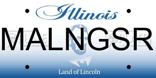 MALNGSR Illinois License Plate