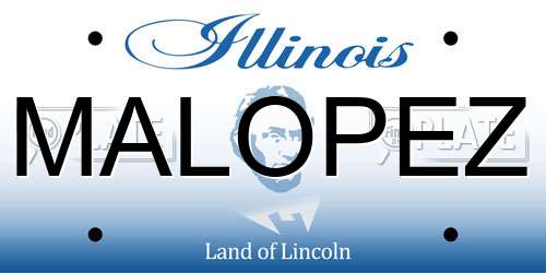 MALOPEZ Illinois License Plate