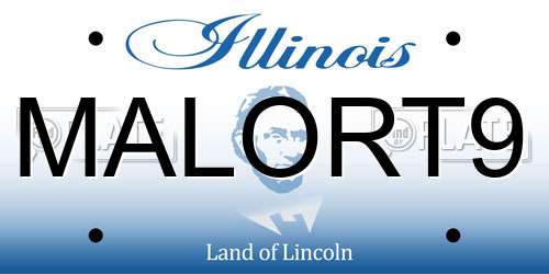 MALORT9 Illinois License Plate
