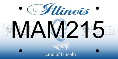 MAM215 Illinois License Plate
