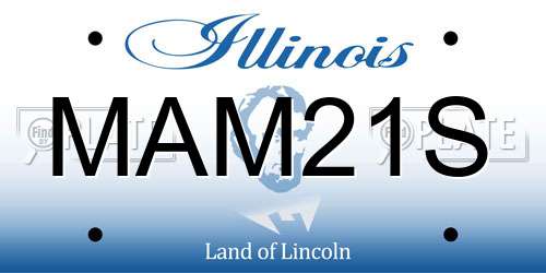 MAM21S Illinois License Plate