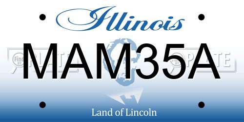 MAM35A Illinois License Plate