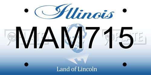 MAM715 Illinois License Plate