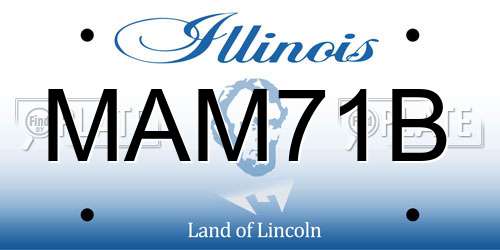 MAM71B Illinois License Plate