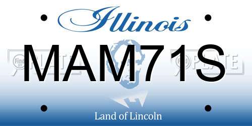 MAM71S Illinois License Plate