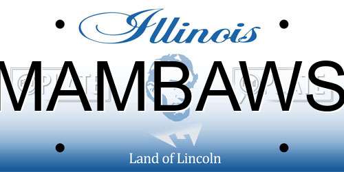 MAMBAWS Illinois License Plate