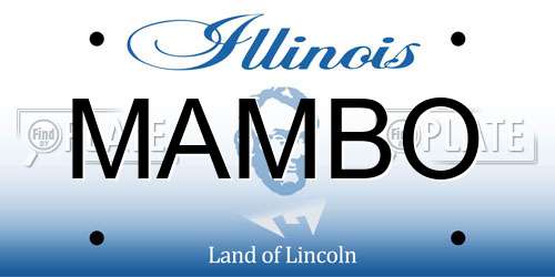 MAMBO Illinois License Plate