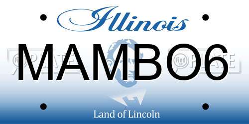 MAMBO6 Illinois License Plate
