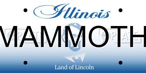 MAMMOTH Illinois License Plate
