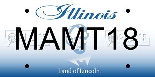 MAMT18 Illinois License Plate
