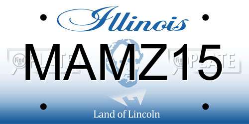 MAMZ15 Illinois License Plate