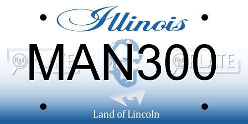 MAN300 Illinois License Plate