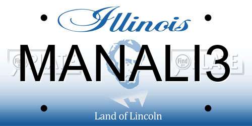 MANALI3 Illinois License Plate