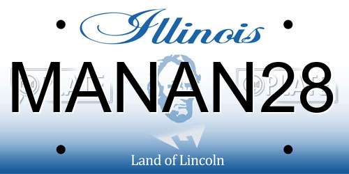 MANAN28 Illinois License Plate