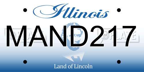 MAND217 Illinois License Plate