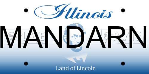 MANDARN Illinois License Plate