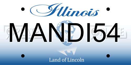 MANDI54 Illinois License Plate