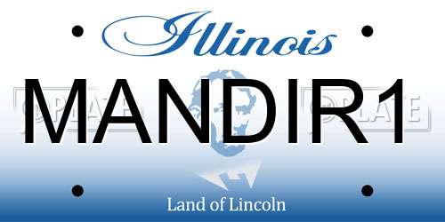 MANDIR1 Illinois License Plate