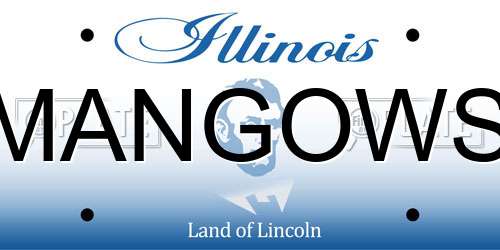 MANGOWS Illinois License Plate