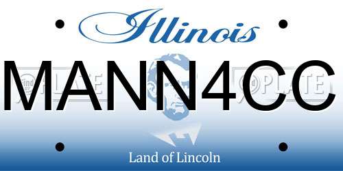 MANN4CC Illinois License Plate