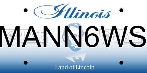 MANN6WS Illinois License Plate