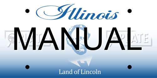MANUAL Illinois License Plate