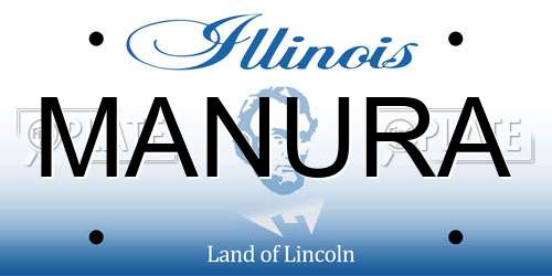MANURA Illinois License Plate