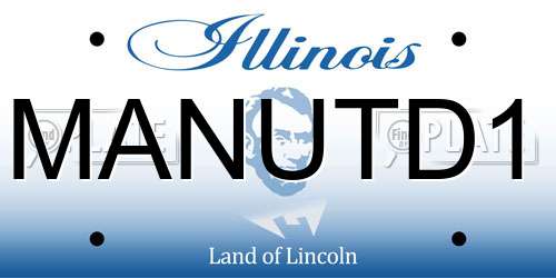 MANUTD1 Illinois License Plate