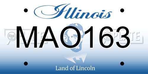 MAO163 Illinois License Plate