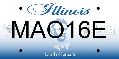 MAO16E Illinois License Plate