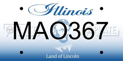 MAO367 Illinois License Plate