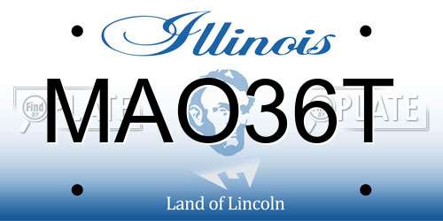 MAO36T Illinois License Plate