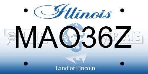 MAO36Z Illinois License Plate