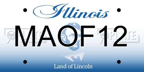MAOF12 Illinois License Plate