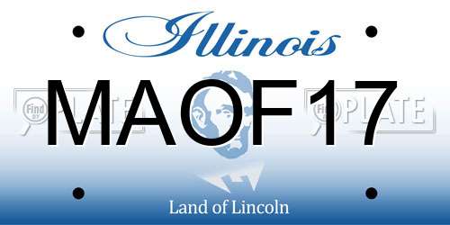 MAOF17 Illinois License Plate