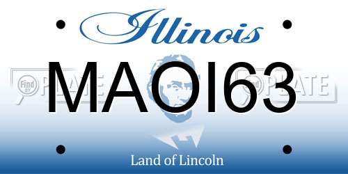 MAOI63 Illinois License Plate