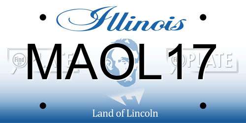MAOL17 Illinois License Plate