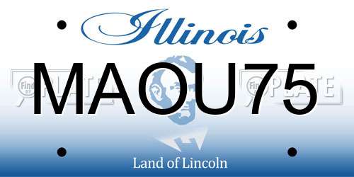 MAOU75 Illinois License Plate
