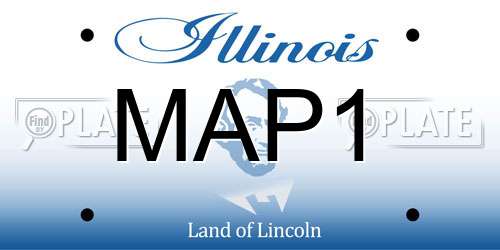 MAP1 Illinois License Plate