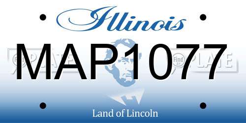 MAP1077 Illinois License Plate