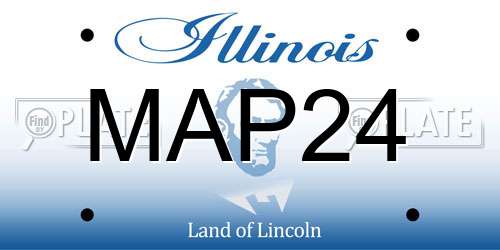 MAP24 Illinois License Plate
