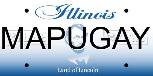 MAPUGAY Illinois License Plate