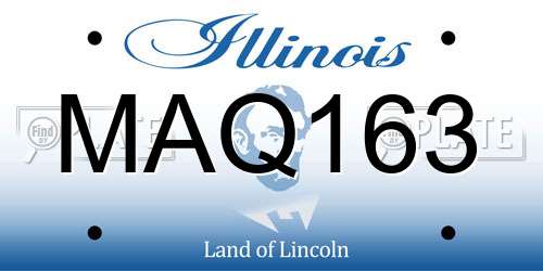 MAQ163 Illinois License Plate