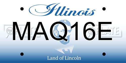 MAQ16E Illinois License Plate